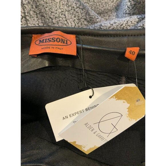 Missoni Gray Striped Wool Blend Long Pencil Skirt, Size 4 (US) 40 (IT) - Picture 6 of 6